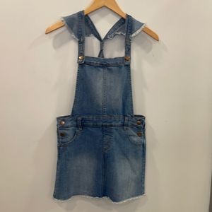 Love Fire Skirt Overalls with Ruffle Straps Girls sz L